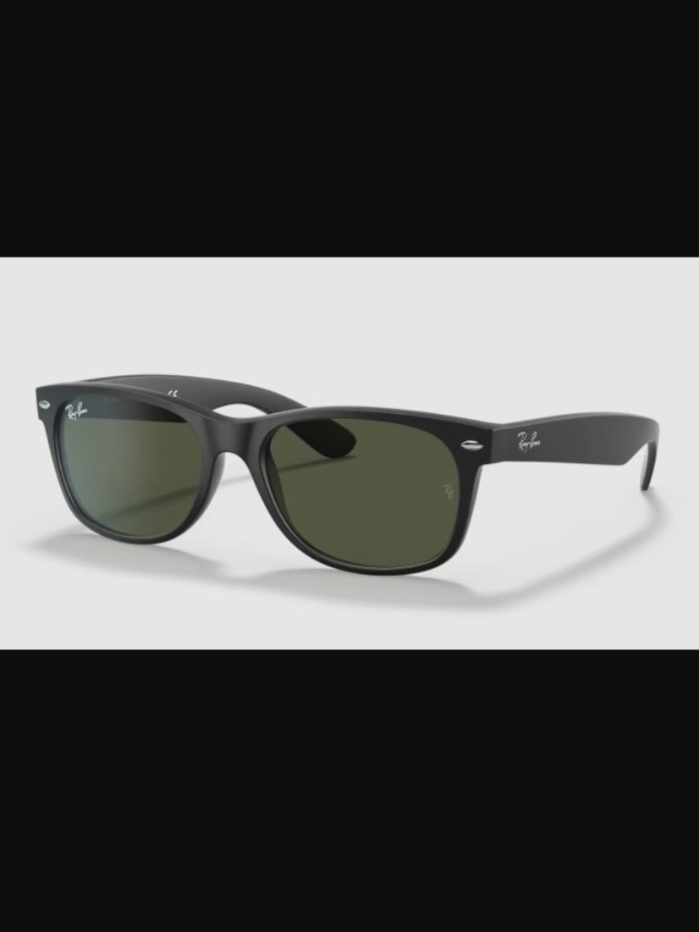 Ray-Ban RB2132 New Wayfarer Classic Black & Green Lens Sunglasses